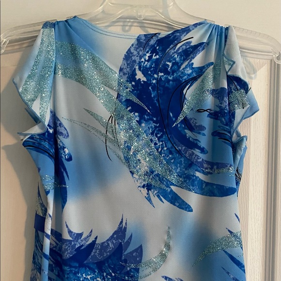 Blue sparkly dressy top - Picture 2 of 5
